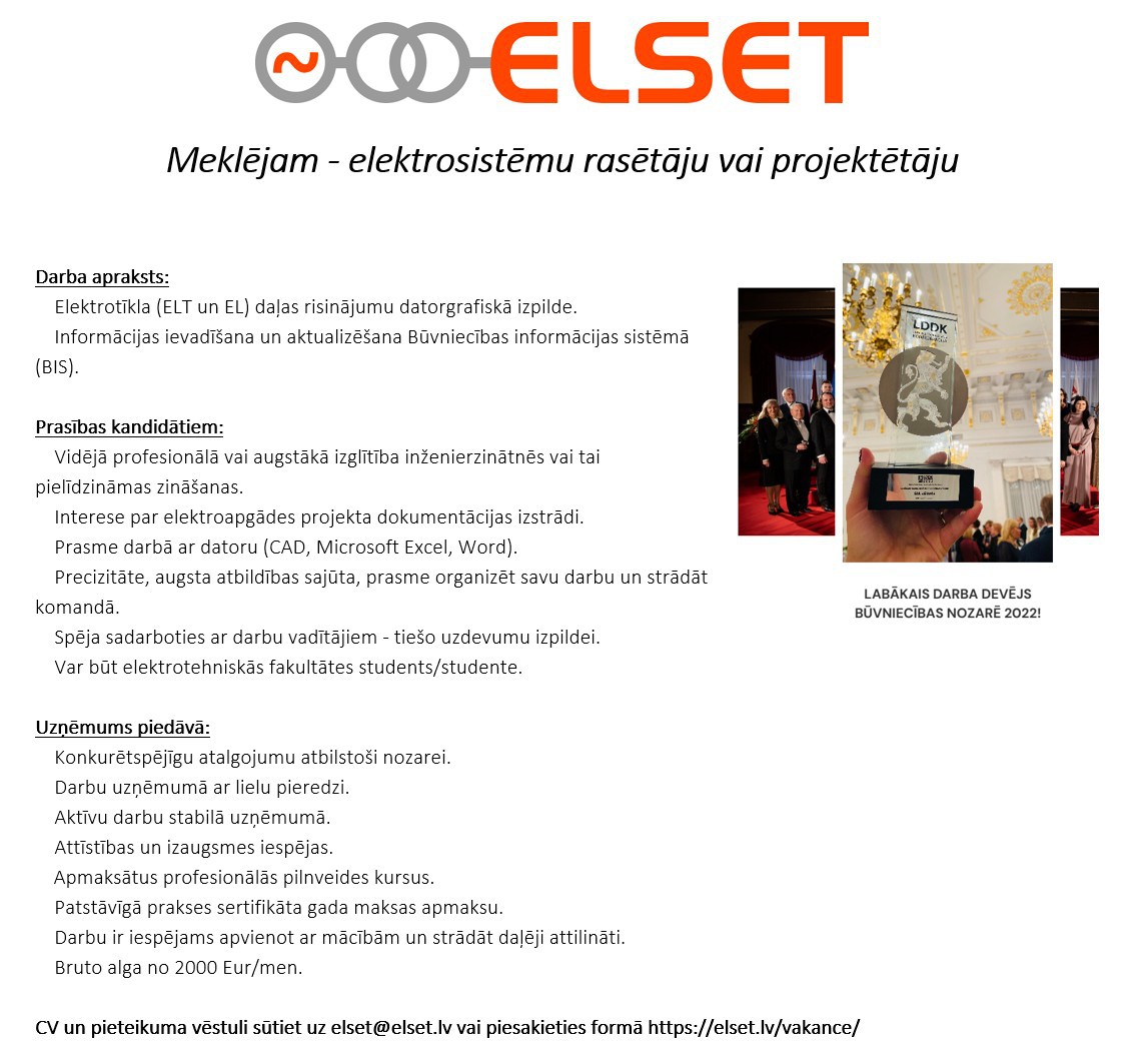 Elektrosistēmu rasētājs vai projektētājs